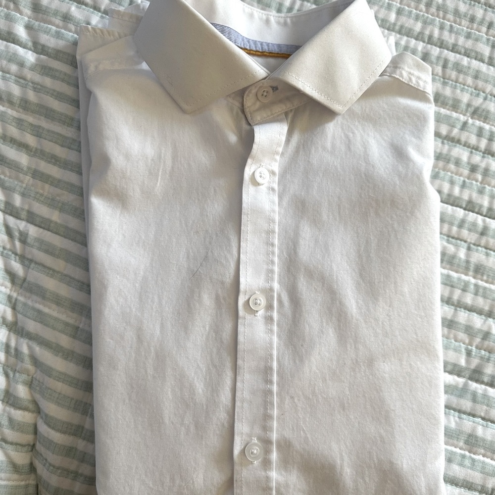 White mens Steele and Jelly dress shirt size men’s S and 15 1/2